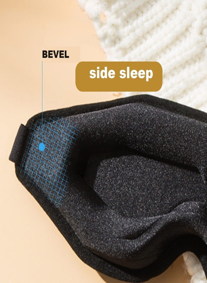 Fan Wu 3D Contoured Sleep Mask for Side Sleepers – Ultra Soft Blackout Eye Mask with Adjustable Strap, Zero Pressure on Eyes, Breathable & Lightweight Memory Foam for Travel, Nap, Shift Work - Image 4